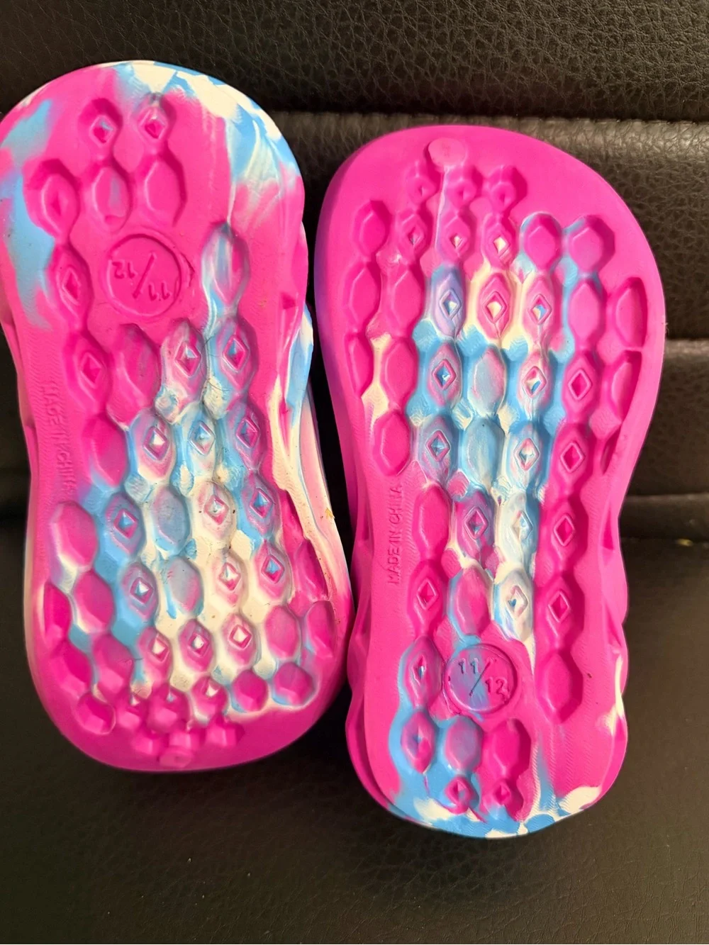 Kids Pink & Blue Ventilated Water Shoes with Adjustable Heel Strap